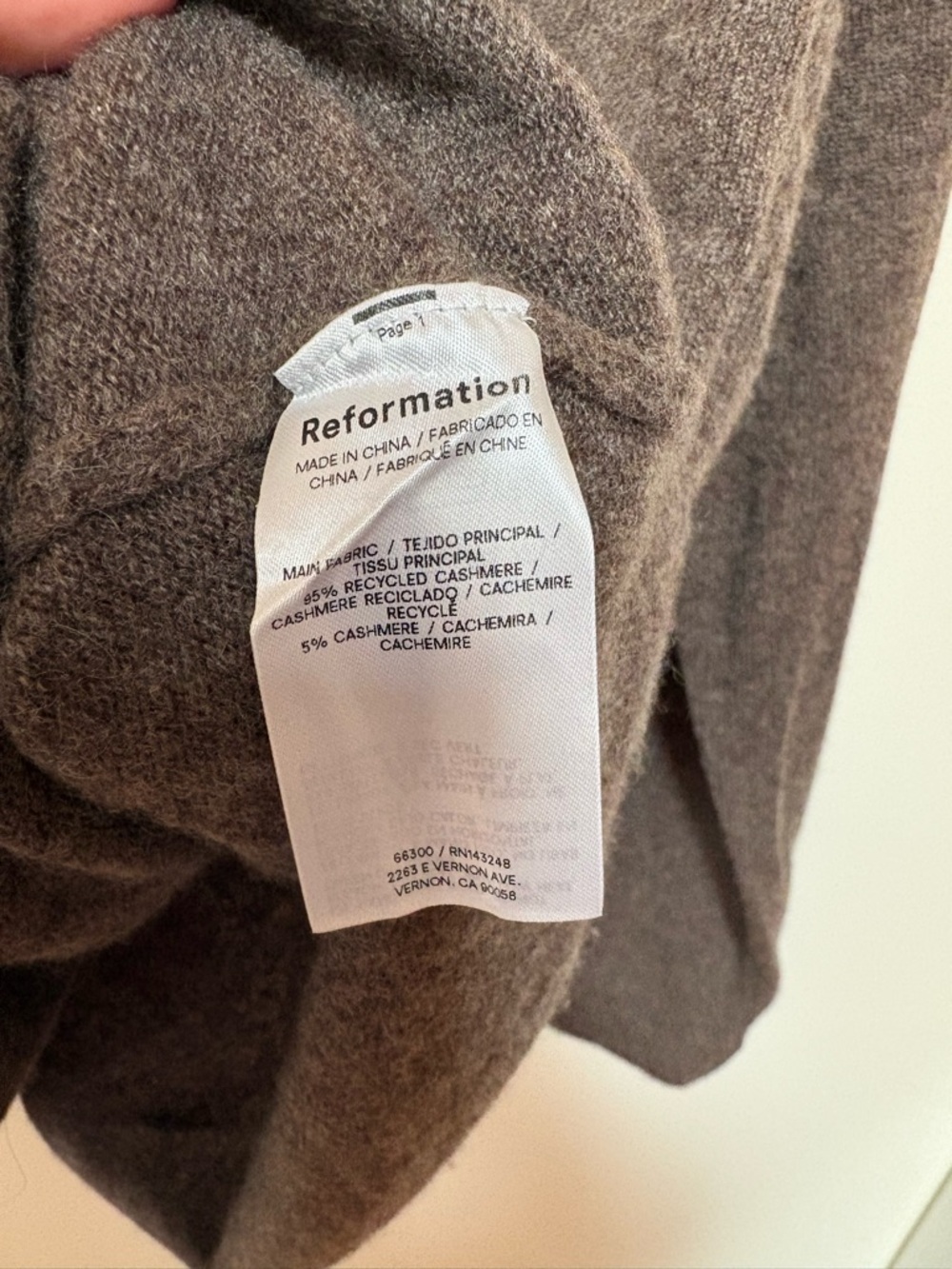 NWOT Reformation Cashmere Boyfriend Sweater Size XL Women’s - Picture 13 of 16